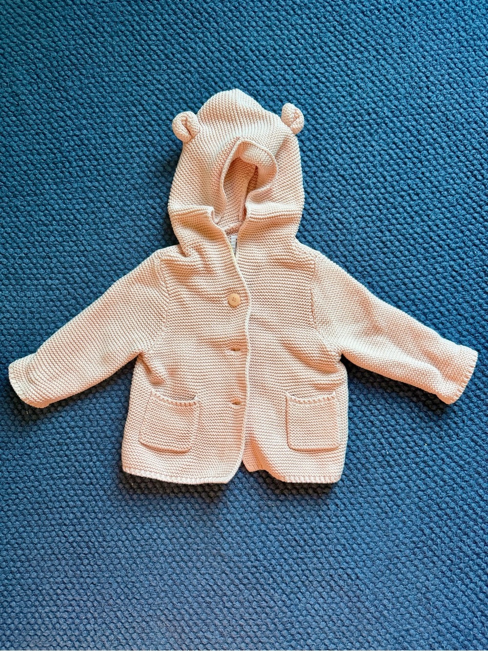 GAP Baby Hooded Knit Jacket - Light Pink